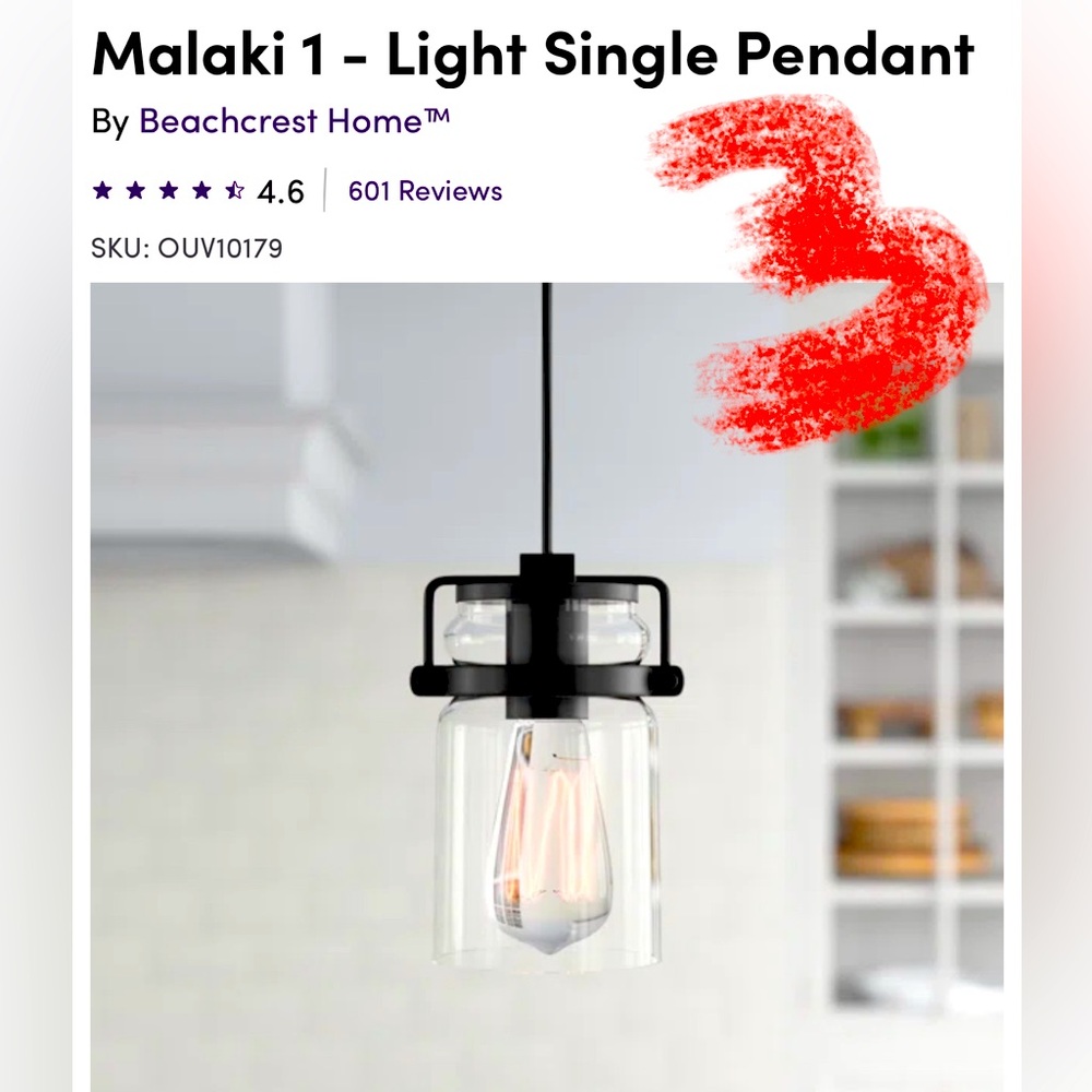 3 Malaki black pendant lights new in box